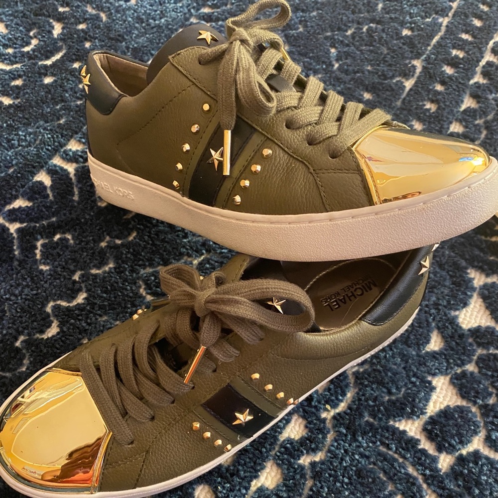 MICHAEL Kors W7.5 Frankie Striped Low-tops Sneaker